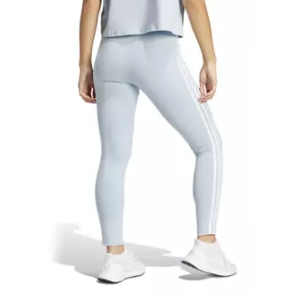 😇 Adidas Halo Blue 3 Stripe Athletic Activewear Leggings - Size Large NWT - Picture 2 of 9